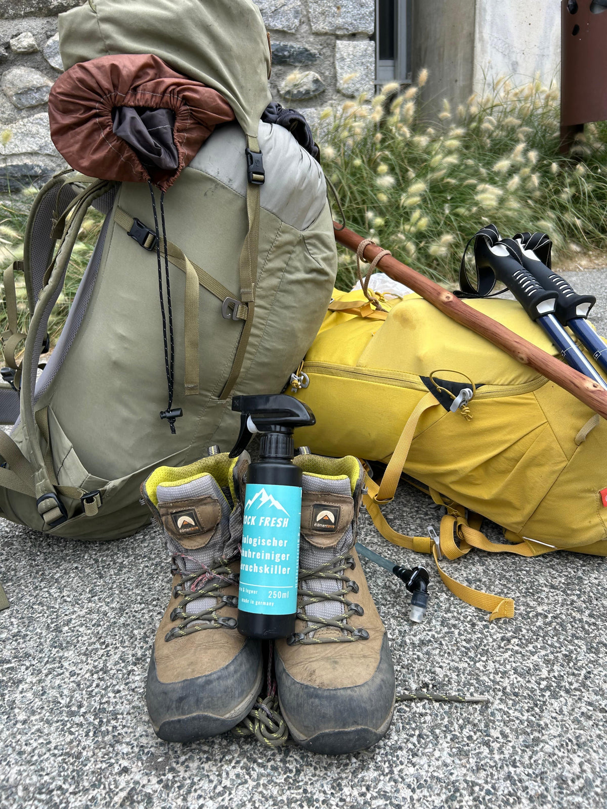 Geruchskiller und Reiniger Rock Fresh für Wanderschuhe und Rucksäcke
