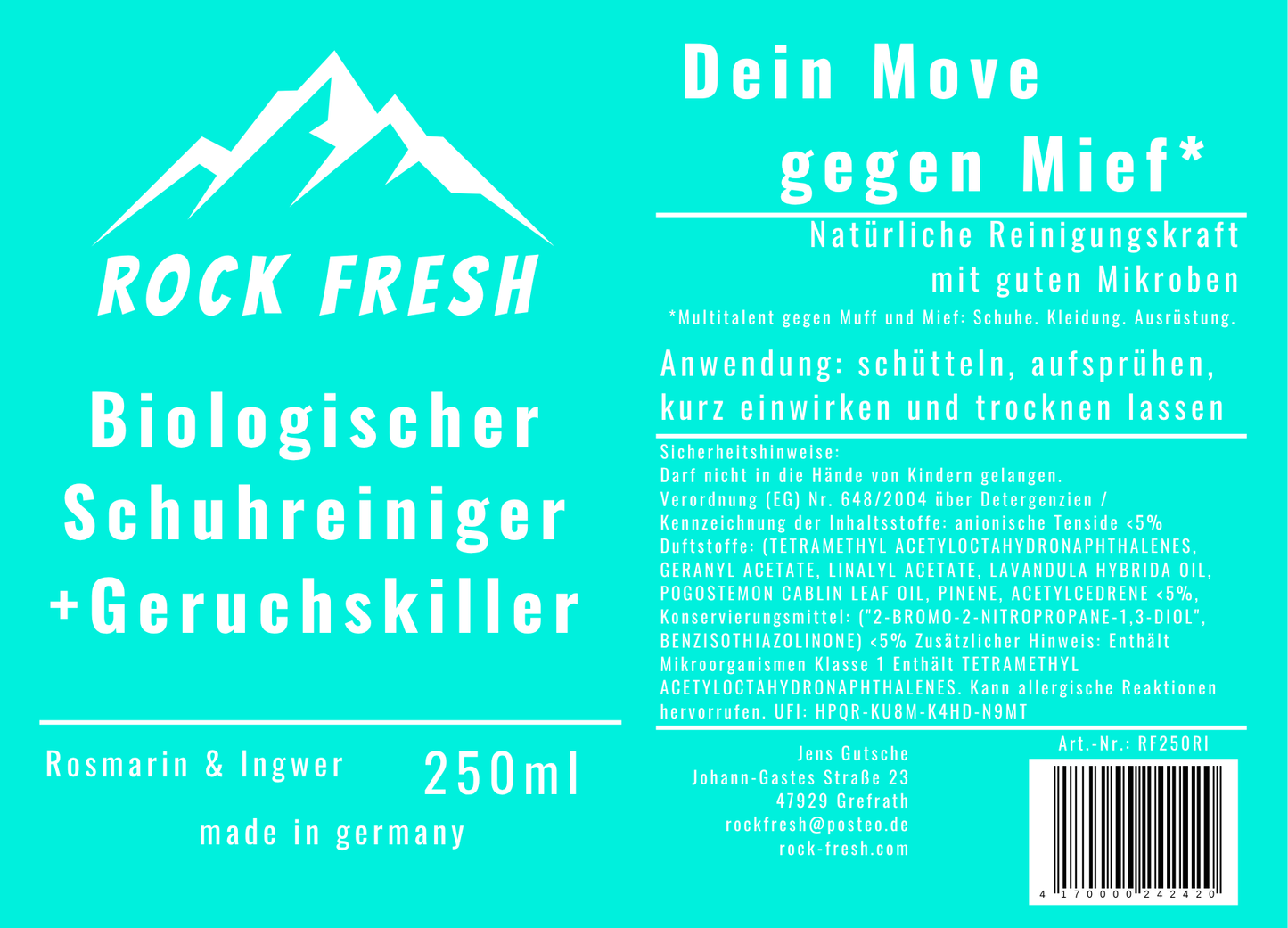 Biologischer Schuhreiniger + Geruchskiller